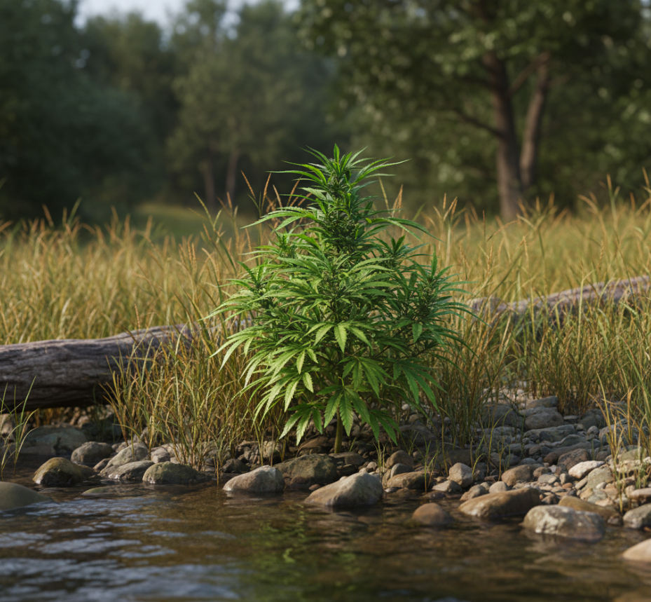 Figure 1.4: Phenotypic expression comparison between indica-dominant and sativa-dominant cultivars at vegetative maturity